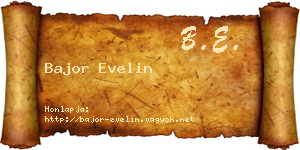 Bajor Evelin névjegykártya