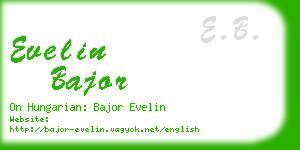 evelin bajor business card